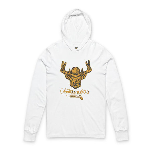 Southern Style "Buck" Hooded Long Sleeve Tee