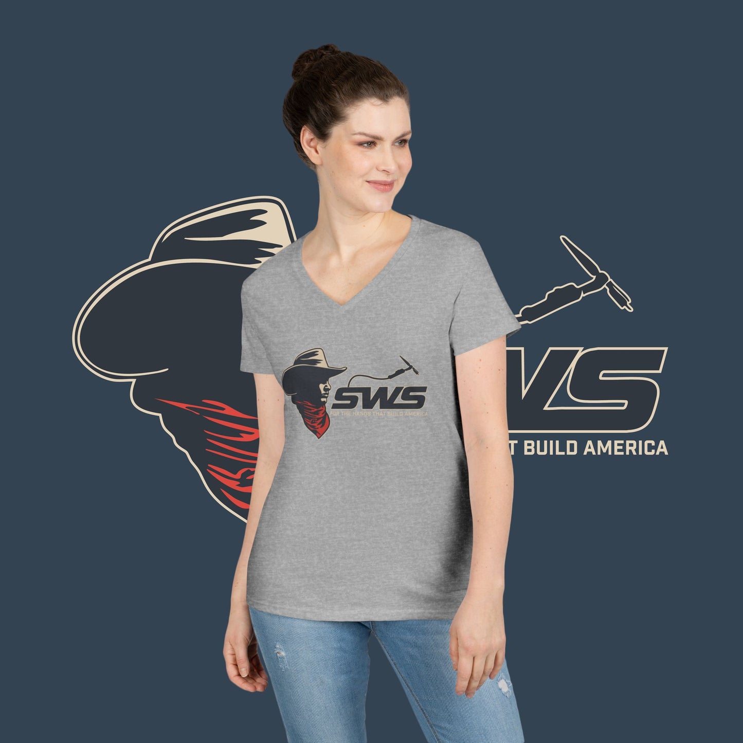 The Southern Style Ladies "Outlaw"' V-Neck T-Shirt