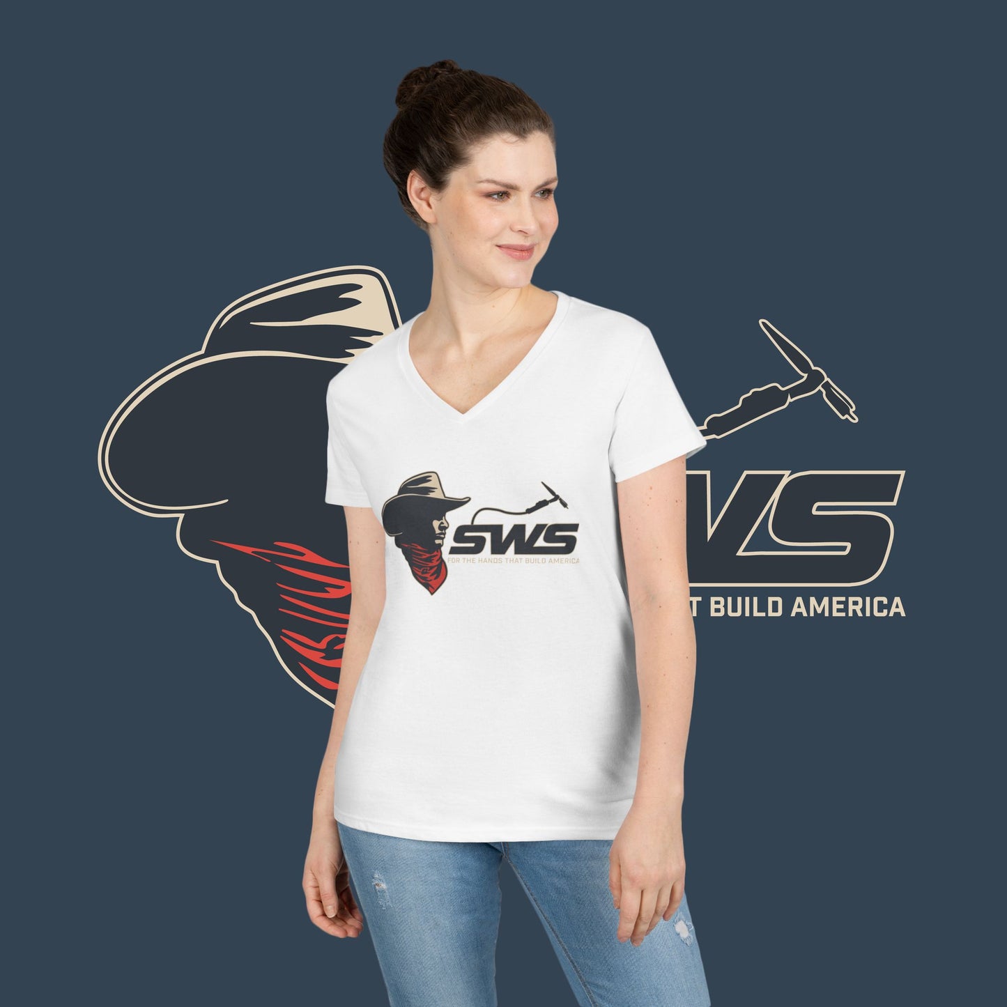 The Southern Style Ladies "Outlaw"' V-Neck T-Shirt